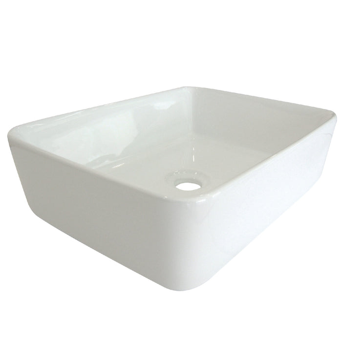French Petite EV5102 Ceramic Rectangular Vessel Sink, White
