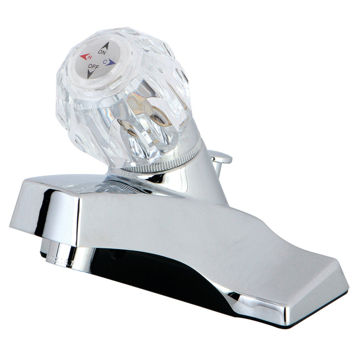 Kingston Brass KF103A アメリカーナ 4インチ 鋳造真鍮 センターセット 洗面所蛇口 ツインメタルハンドル ポップアップ 光沢クロム 並行輸入品 Kingston Brass KF103AP+ Americana 4-Inch Cast Brass Centerset