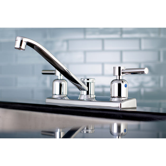 Concord FB121DL Two-Handle 2-Hole Deck Mount 8" Centerset Kitchen Faucet, Polished Chrome