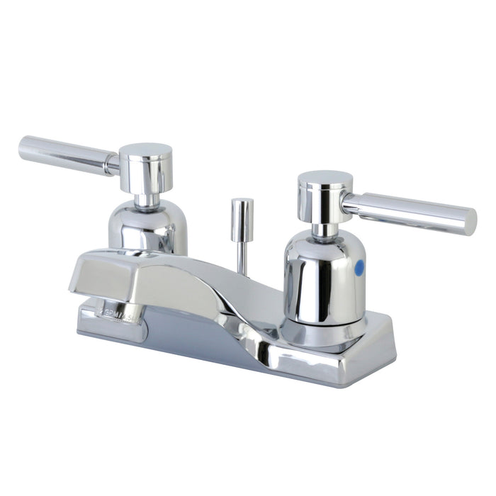 Concord FB201DL Two-Handle 3-Hole Deck Mount 4" Centerset Bathroom Faucet with Plastic Pop-Up, Polished Chrome