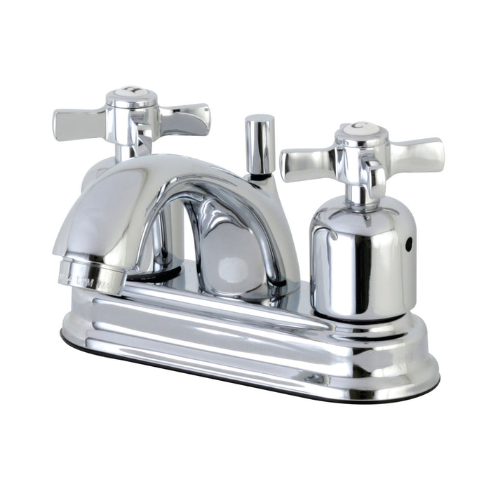 Kingston Tulare FB2601ZX - Millennium Double-Handle 3-Hole Deck Mount 4-Inch Centerset Bathroom Faucet with Pop-Up Drain, Polished Chrome