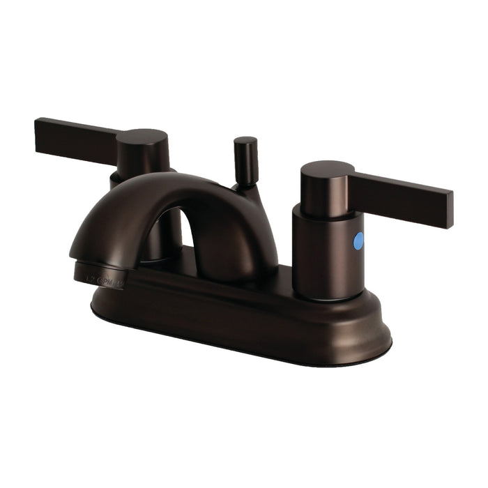 NuvoFusion FB2605NDL Two-Handle 3-Hole Deck Mount 4" Centerset Bathroom Faucet with Plastic Pop-Up, Oil Rubbed Bronze