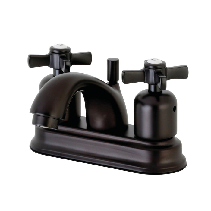Millennium FB2605ZX Two-Handle 3-Hole Deck Mount 4" Centerset Bathroom Faucet with Plastic Pop-Up, Oil Rubbed Bronze