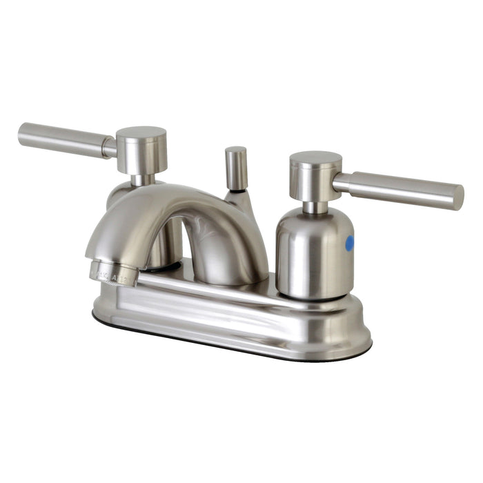 Concord FB2608DL Two-Handle 3-Hole Deck Mount 4" Centerset Bathroom Faucet with Plastic Pop-Up, Brushed Nickel