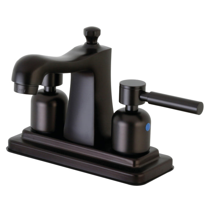 Concord FB4645DL Two-Handle 3-Hole Deck Mount 4" Centerset Bathroom Faucet with Plastic Pop-Up, Oil Rubbed Bronze