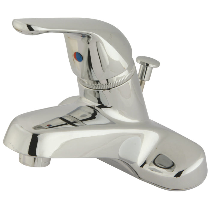 FB541 Single-Handle 3-Hole Deck Mount 4" Centerset Bathroom Faucet with Plastic Pop-Up, Polished Chrome