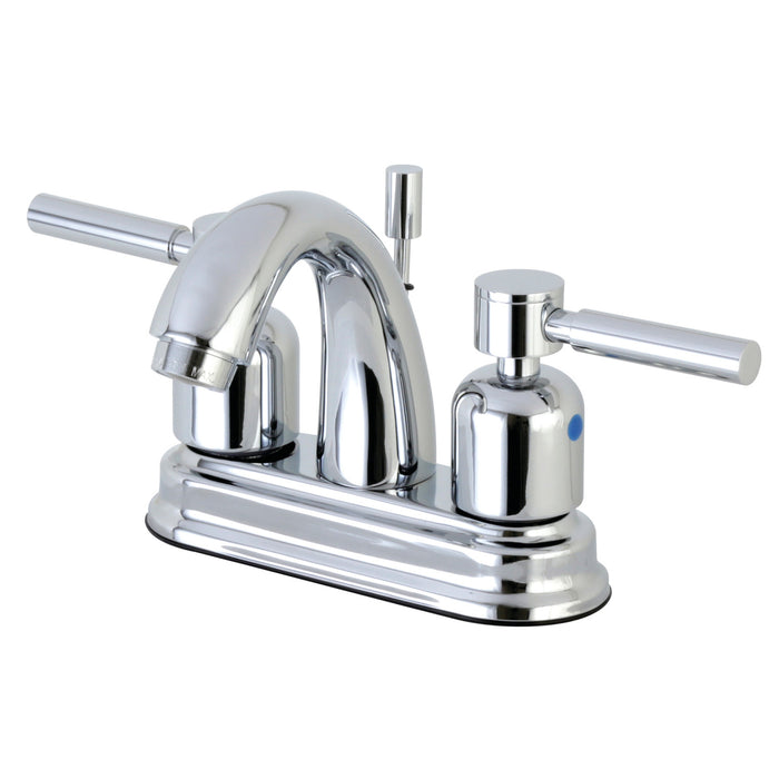 Concord FB5611DL Two-Handle 3-Hole Deck Mount 4" Centerset Bathroom Faucet with Plastic Pop-Up, Polished Chrome