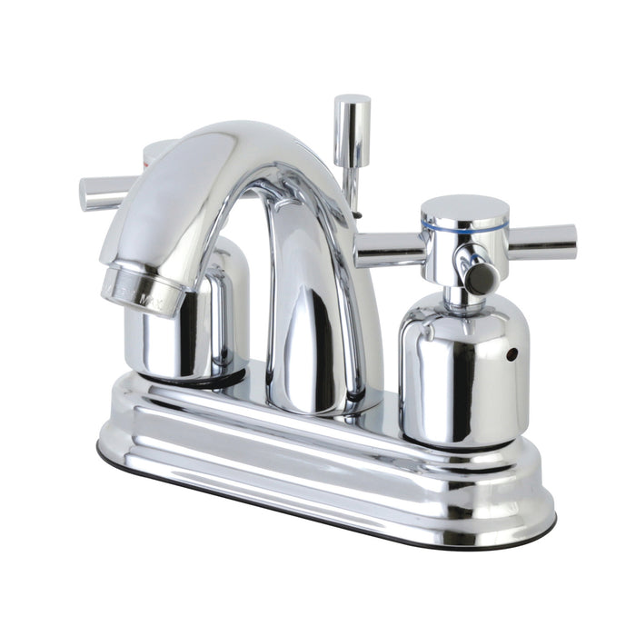 Concord FB5611DX Two-Handle 3-Hole Deck Mount 4" Centerset Bathroom Faucet with Plastic Pop-Up, Polished Chrome