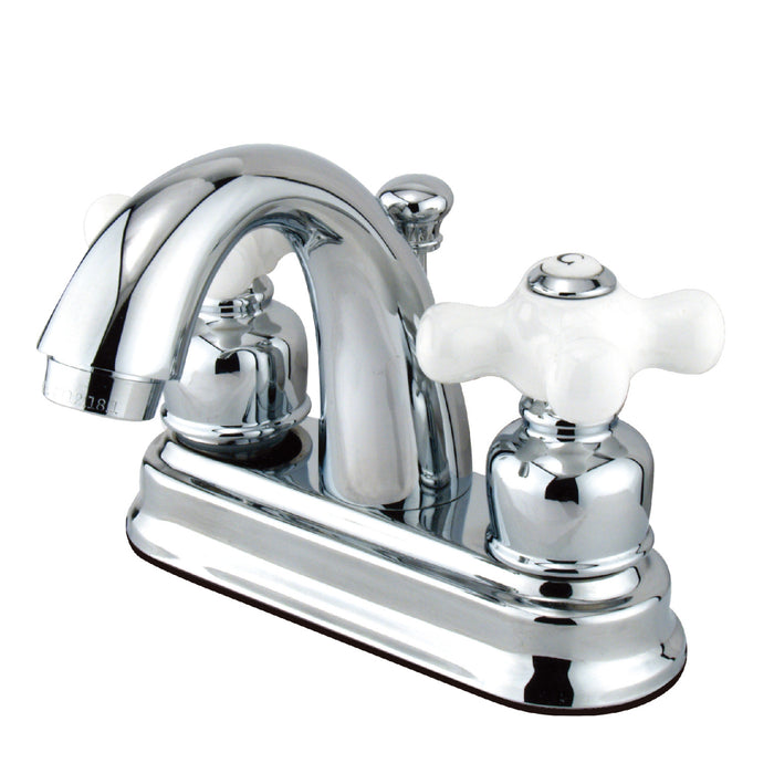 Kingston Heirloom FB5611PX - Restoration Double-Handle 3-Hole Deck Mount 4-Inch Centerset Bathroom Faucet with Pop-Up Drain, Polished Chrome