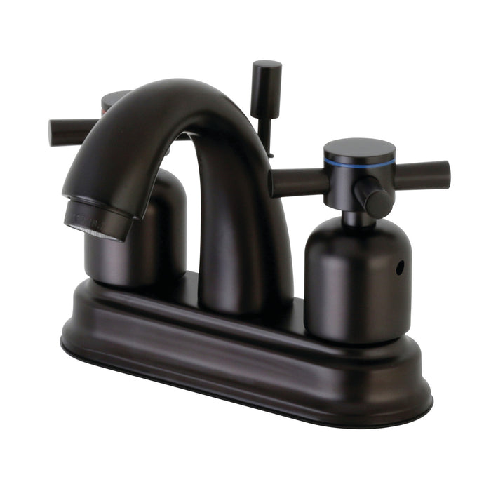 Concord FB5615DX Two-Handle 3-Hole Deck Mount 4" Centerset Bathroom Faucet with Plastic Pop-Up, Oil Rubbed Bronze