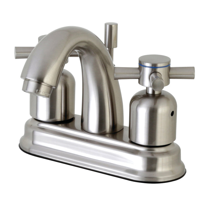 Concord FB5618DX Two-Handle 3-Hole Deck Mount 4" Centerset Bathroom Faucet with Plastic Pop-Up, Brushed Nickel