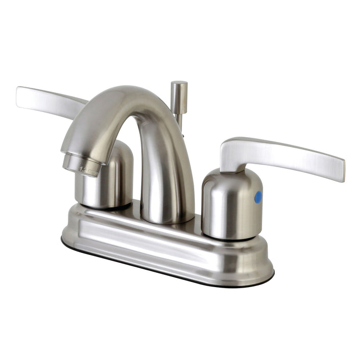 Centurion FB5618EFL Two-Handle 3-Hole Deck Mount 4" Centerset Bathroom Faucet with Plastic Pop-Up, Brushed Nickel