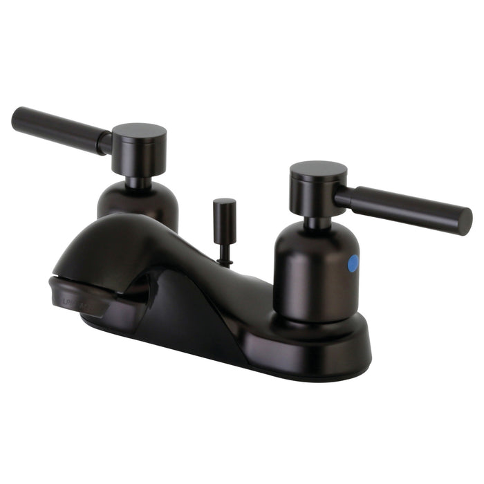 Concord FB5625DL Two-Handle 3-Hole Deck Mount 4" Centerset Bathroom Faucet with Plastic Pop-Up, Oil Rubbed Bronze