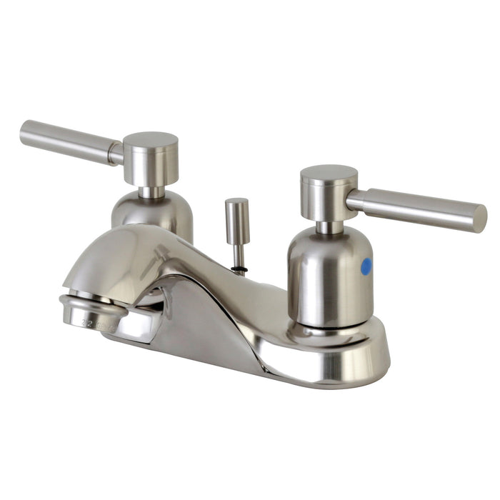 Concord FB5628DL Two-Handle 3-Hole Deck Mount 4" Centerset Bathroom Faucet with Plastic Pop-Up, Brushed Nickel