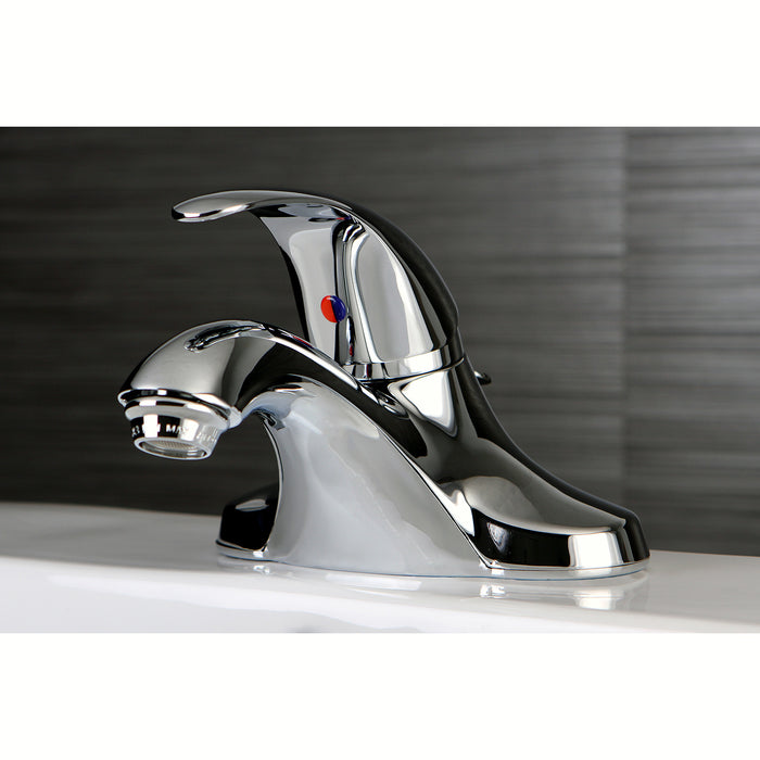 Legacy FB6541 Single-Handle 3-Hole Deck Mount 4" Centerset Bathroom Faucet with Plastic Pop-Up, Polished Chrome