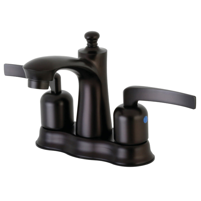 Centurion FB7615EFL Two-Handle 3-Hole Deck Mount 4" Centerset Bathroom Faucet with Plastic Pop-Up, Oil Rubbed Bronze