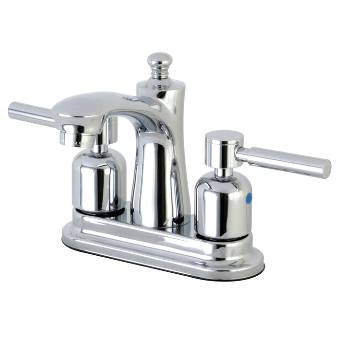Concord FB7621DL Two-Handle 3-Hole Deck Mount 4" Centerset Bathroom Faucet with Plastic Pop-Up, Polished Chrome