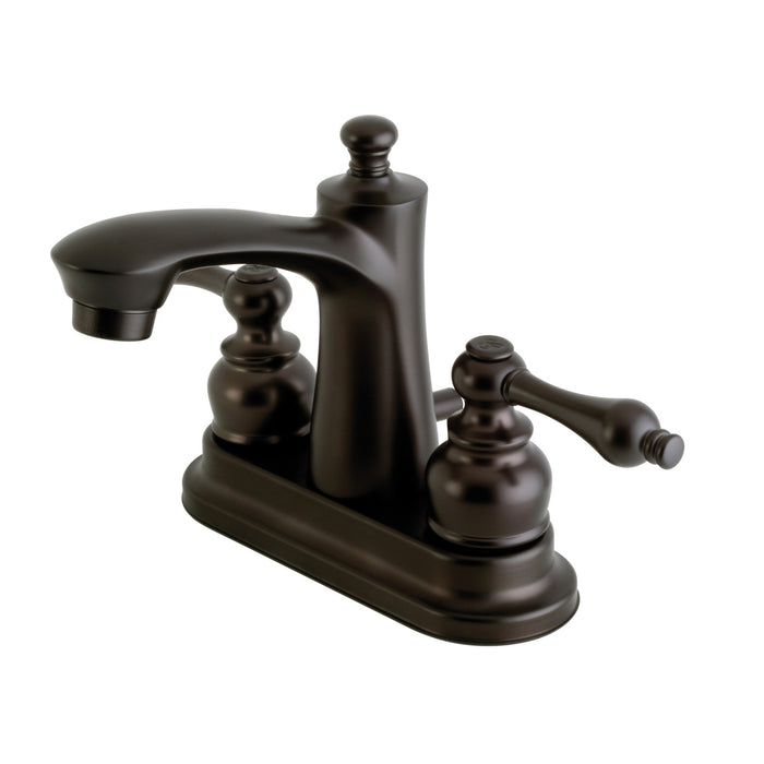 Victorian FB7625AL Two-Handle 3-Hole Deck Mount 4" Centerset Bathroom Faucet with Plastic Pop-Up, Oil Rubbed Bronze