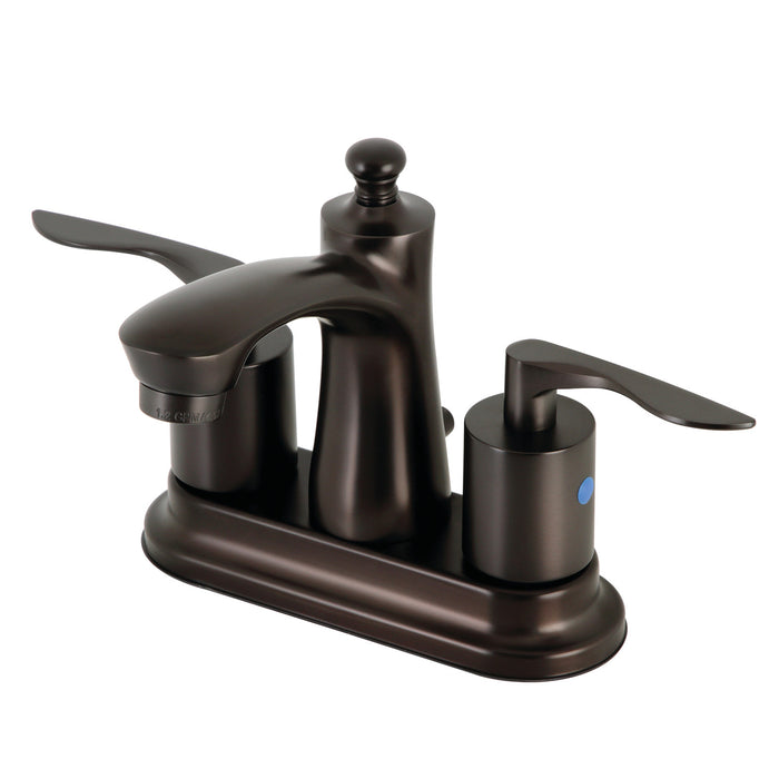 Serena FB7625SVL Two-Handle 3-Hole Deck Mount 4" Centerset Bathroom Faucet with Retail Pop-Up, Oil Rubbed Bronze