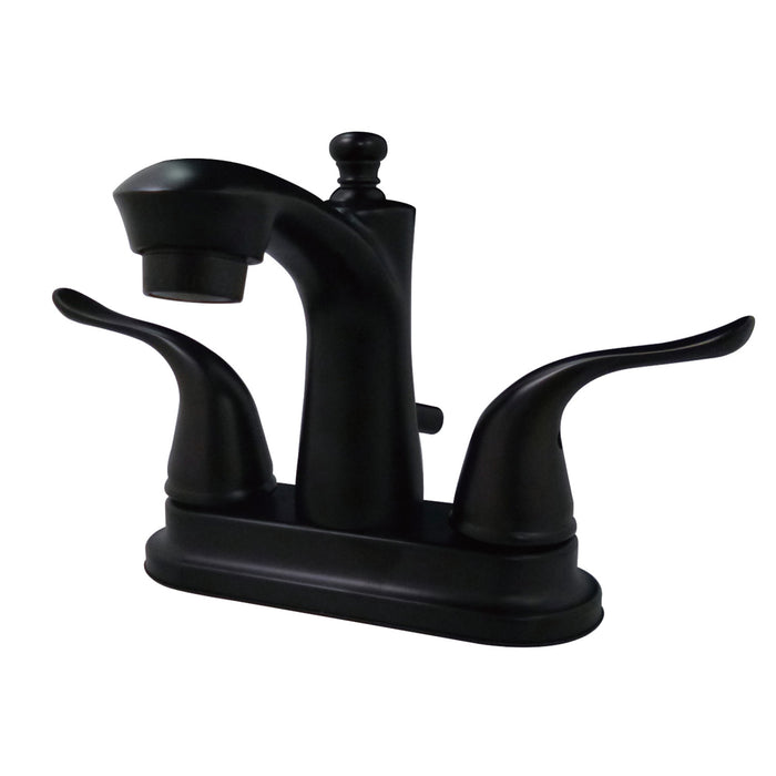 Yosemite FB7625YL Two-Handle 3-Hole Deck Mount 4" Centerset Bathroom Faucet with Plastic Pop-Up, Oil Rubbed Bronze