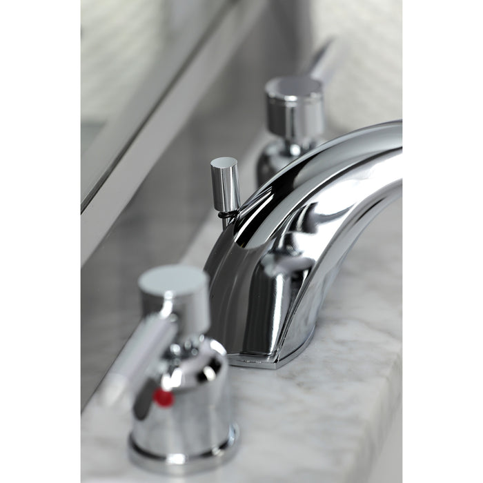 Concord FB8951DL Two-Handle 3-Hole Deck Mount Widespread Bathroom Faucet with Plastic Pop-Up, Polished Chrome