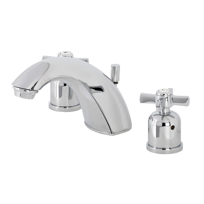 Kingston Tulare FB8951ZX - Millennium Two-Handle 3-Hole Deck Mount Widespread Bathroom Faucet with Pop-Up Drain, Polished Chrome