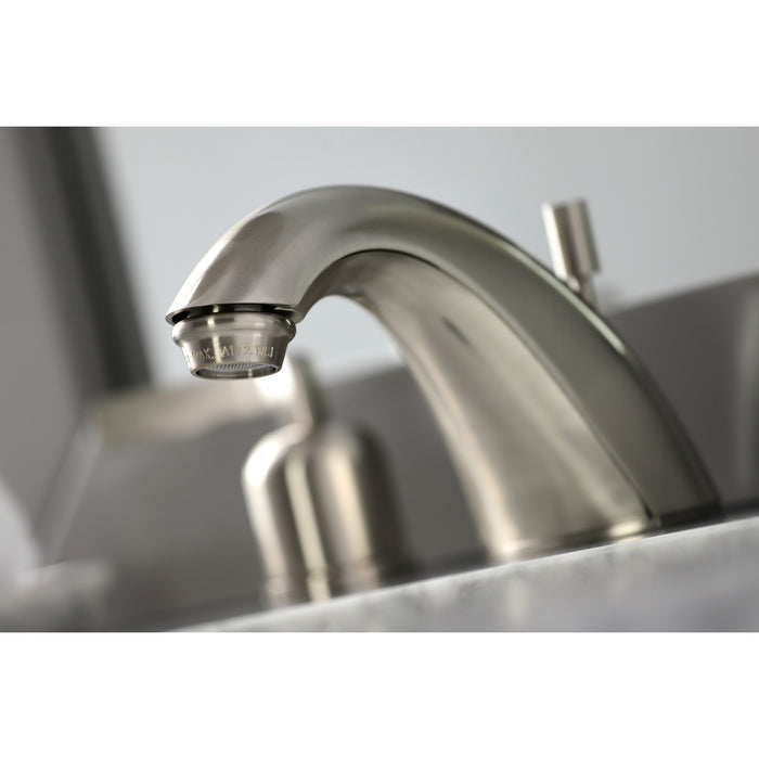 Centurion FB8958EFL Two-Handle 3-Hole Deck Mount Widespread Bathroom Faucet with Plastic Pop-Up, Brushed Nickel