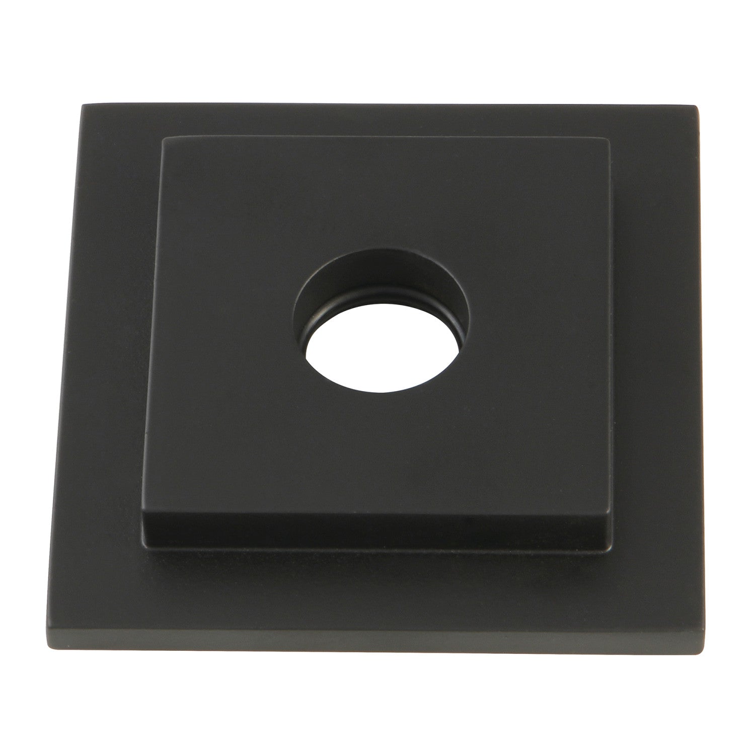 Kingston Brass Claremont FLSQUARE0 Square Shower Arm Flange, Matte Black