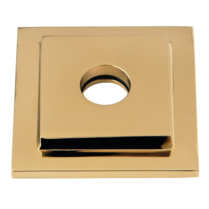 Claremont FLSQUARE2 Square Shower Arm Flange, Polished Brass