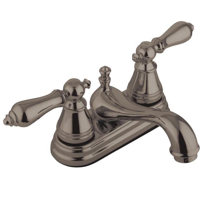 English Classic FS3608AL Two-Handle 3-Hole Deck Mount 4" Centerset Bathroom Faucet with Plastic Pop-Up, Brushed Nickel