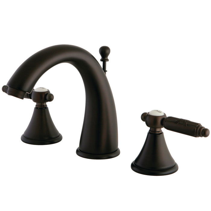 Georgian FS7985GL Two-Handle 3-Hole Deck Mount Widespread Bathroom Faucet with Brass Pop-Up, Oil Rubbed Bronze