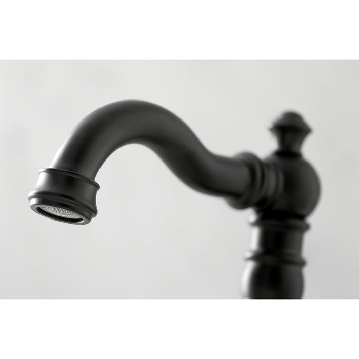 English Classic FSC1970PL Two-Handle 3-Hole Deck Mount Widespread Bathroom Faucet with Brass Pop-Up, Matte Black