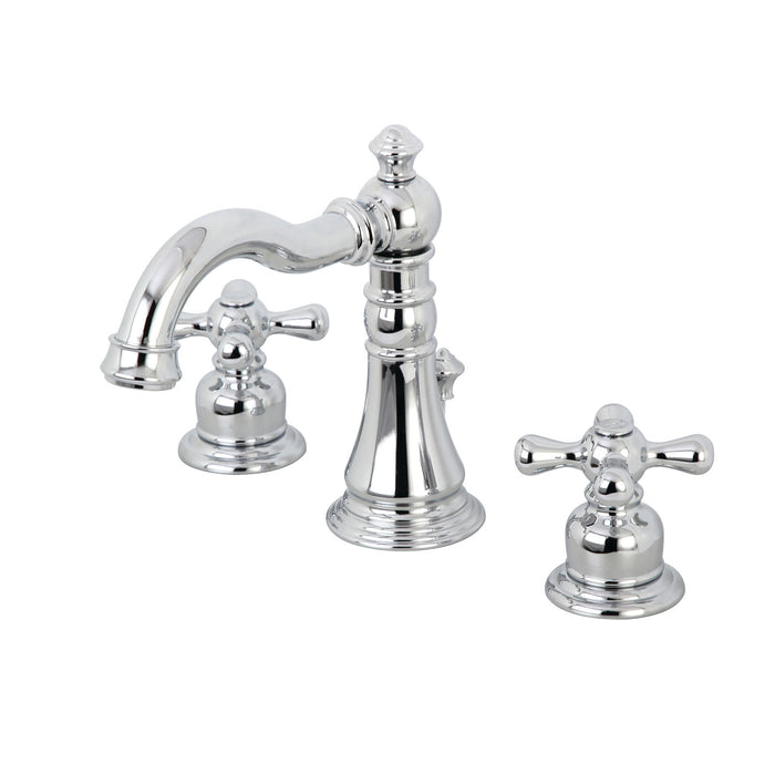 American Classic FSC1971AX Two-Handle 3-Hole Deck Mount Widespread Bathroom Faucet with Pop-Up Drain, Polished Chrome