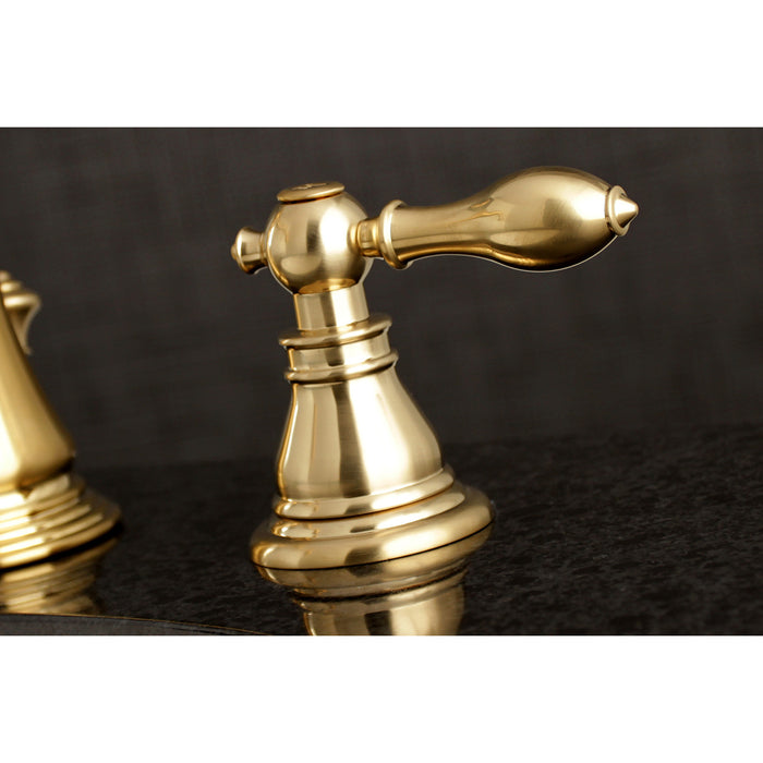 American Classic FSC1973ACL Two-Handle 3-Hole Deck Mount Widespread Bathroom Faucet with Brass Pop-Up, Brushed Brass