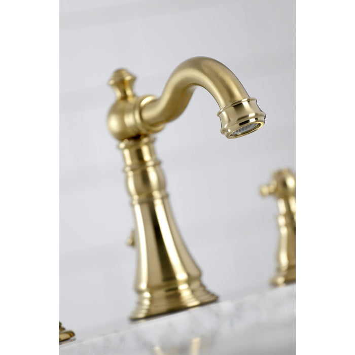Duchess FSC1973AKL Two-Handle 3-Hole Deck Mount Widespread Bathroom Faucet with Brass Pop-Up, Brushed Brass