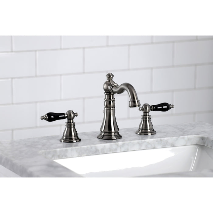 Duchess FSC1974AKL Two-Handle 3-Hole Deck Mount Widespread Bathroom Faucet with Brass Pop-Up, Black Stainless