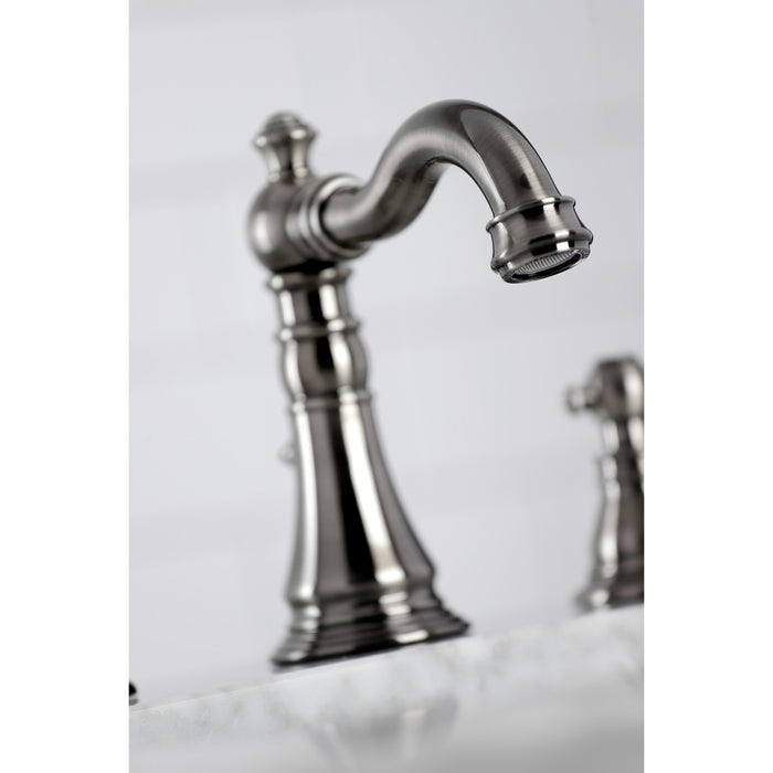 Duchess FSC1974AKL Two-Handle 3-Hole Deck Mount Widespread Bathroom Faucet with Brass Pop-Up, Black Stainless