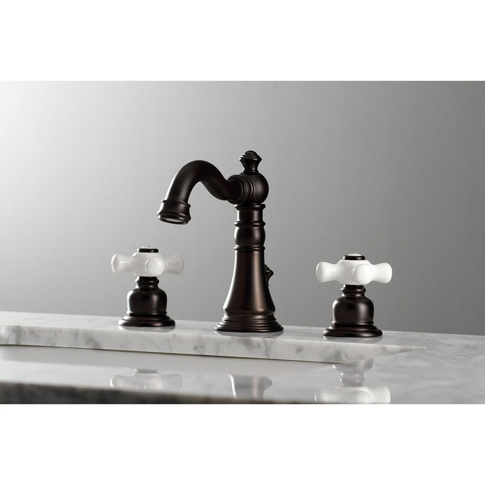 American Classic FSC1975PX Two-Handle 3-Hole Deck Mount Widespread Bathroom Faucet with Pop-Up Drain, Oil Rubbed Bronze