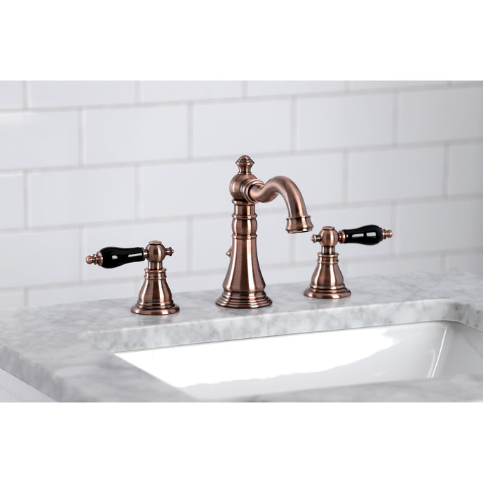 Duchess FSC197AKLAC Two-Handle 3-Hole Deck Mount Widespread Bathroom Faucet with Brass Pop-Up, Antique Copper