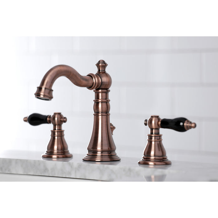Duchess FSC197AKLAC Two-Handle 3-Hole Deck Mount Widespread Bathroom Faucet with Brass Pop-Up, Antique Copper
