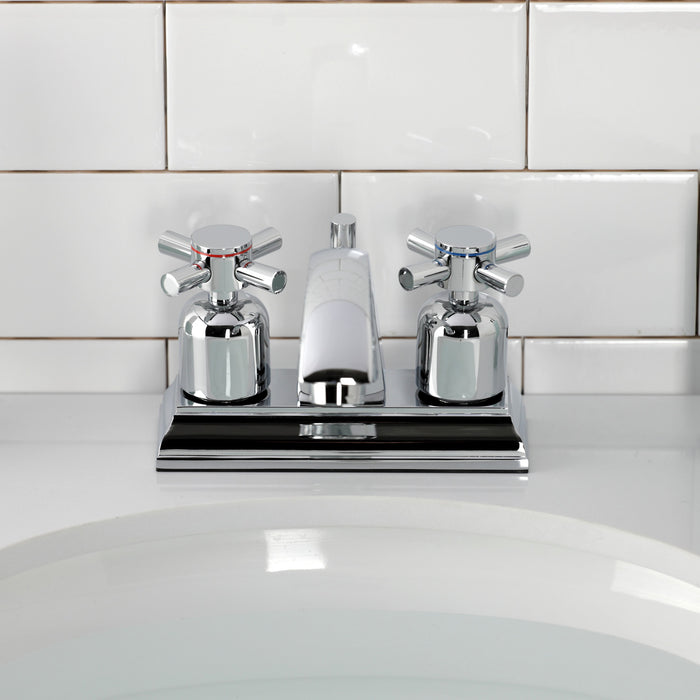 Concord FSC4641DX Two-Handle 3-Hole Deck Mount 4" Centerset Bathroom Faucet with Pop-Up Drain, Polished Chrome
