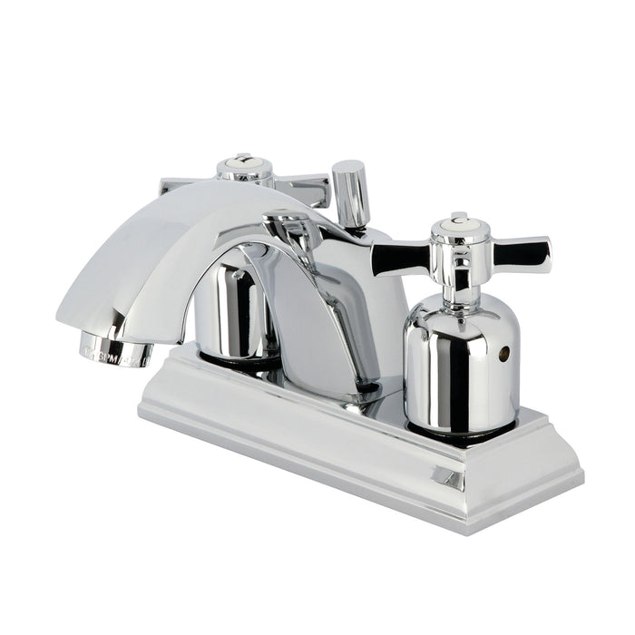 Kingston Tulare FSC4641ZX - Millennium Double-Handle 3-Hole Deck Mount 4-Inch Centerset Bathroom Faucet with Pop-Up Drain, Polished Chrome
