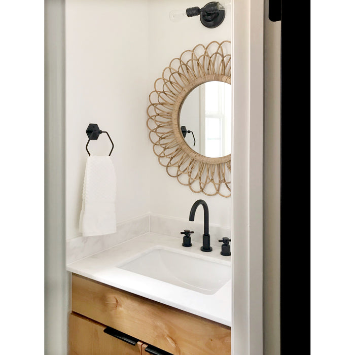 Kingston Sona FSC8920DX - Concord Two-Handle 3-Hole Deck Mount Widespread Bathroom Faucet with Brass Pop-Up, Matte Black