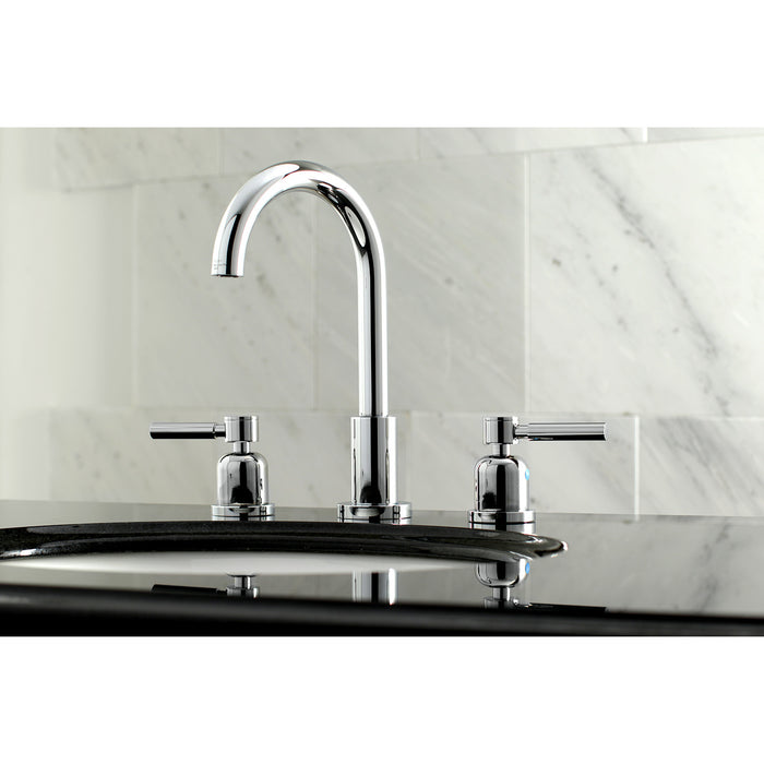 Concord FSC8921DL Two-Handle 3-Hole Deck Mount Widespread Bathroom Faucet with Pop-Up Drain, Polished Chrome