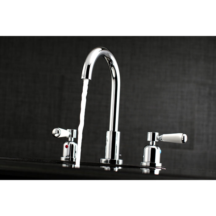 Paris FSC8921DPL Two-Handle 3-Hole Deck Mount Widespread Bathroom Faucet with Pop-Up Drain, Polished Chrome