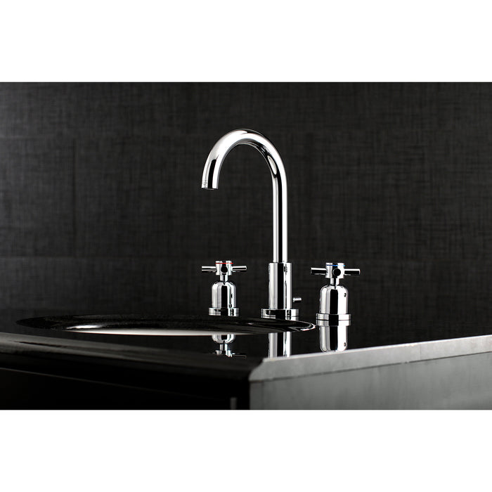 Concord FSC8921DX Two-Handle 3-Hole Deck Mount Widespread Bathroom Faucet with Pop-Up Drain, Polished Chrome
