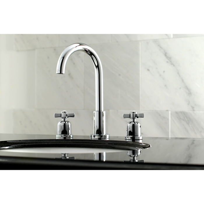 Millennium FSC8921ZX Two-Handle 3-Hole Deck Mount Widespread Bathroom Faucet with Pop-Up Drain, Polished Chrome