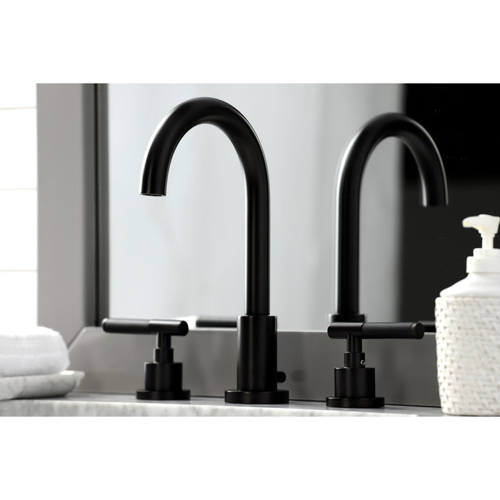 Kaiser FSC8925CKL Two-Handle 3-Hole Deck Mount Widespread Bathroom Faucet with Pop-Up Drain, Oil Rubbed Bronze