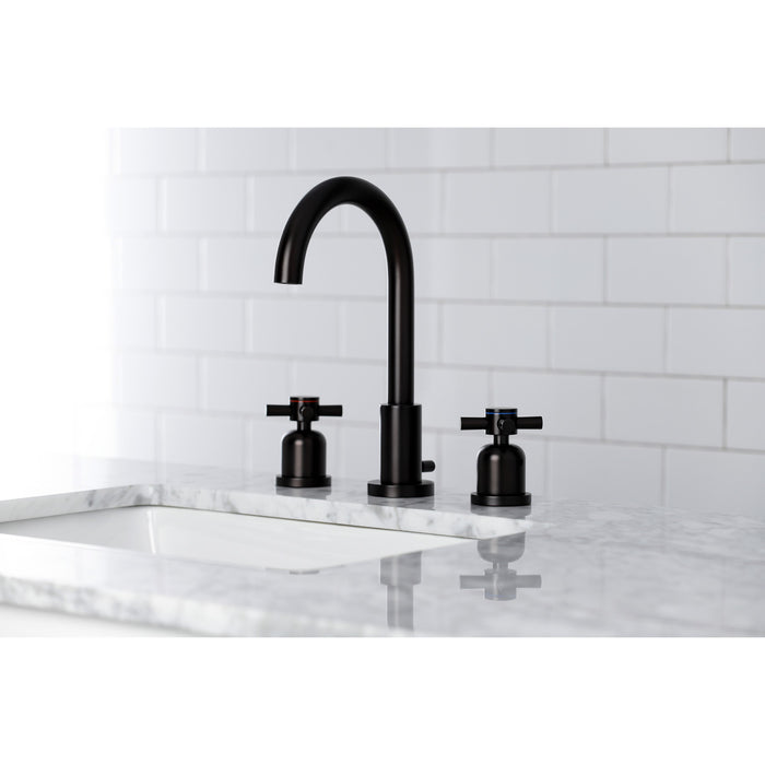 Concord FSC8925DX Two-Handle 3-Hole Deck Mount Widespread Bathroom Faucet with Pop-Up Drain, Oil Rubbed Bronze
