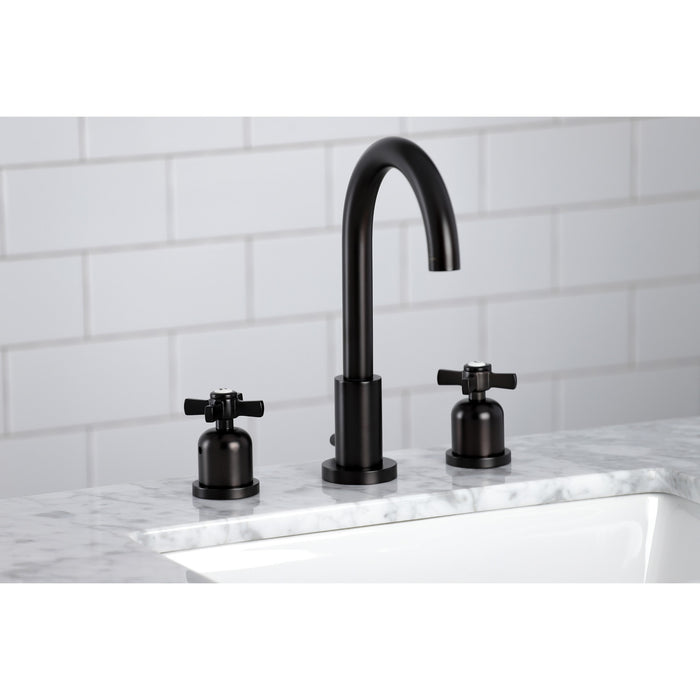 Kingston Sona FSC8925ZX - Millennium Two-Handle 3-Hole Deck Mount Widespread Bathroom Faucet with Brass Pop-Up, Oil Rubbed Bronze